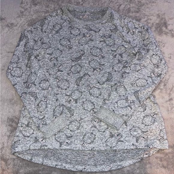 Love to Lounge Primark Penguin print grey pyjamas/ sleepwear/ loungewear set - Picture 3 of 11